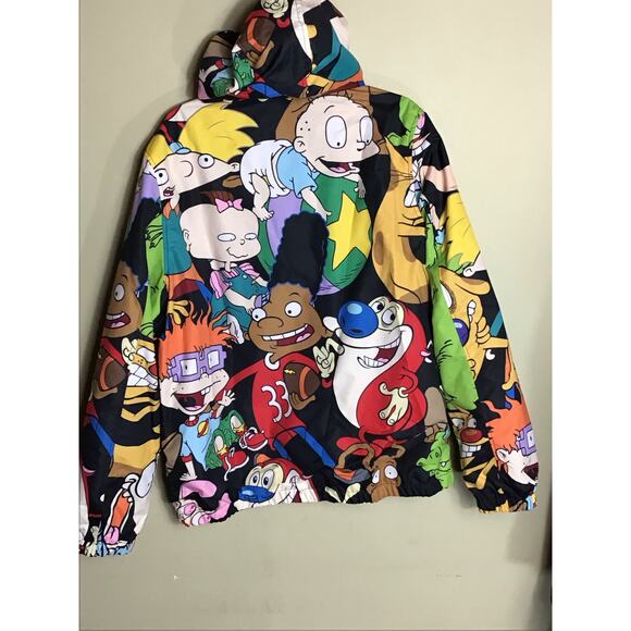 Members Only x Nickelodeon Collab Mens Windbreaker Hood Jacket  Sz.Lrg (Flaws) - Picture 4 of 10